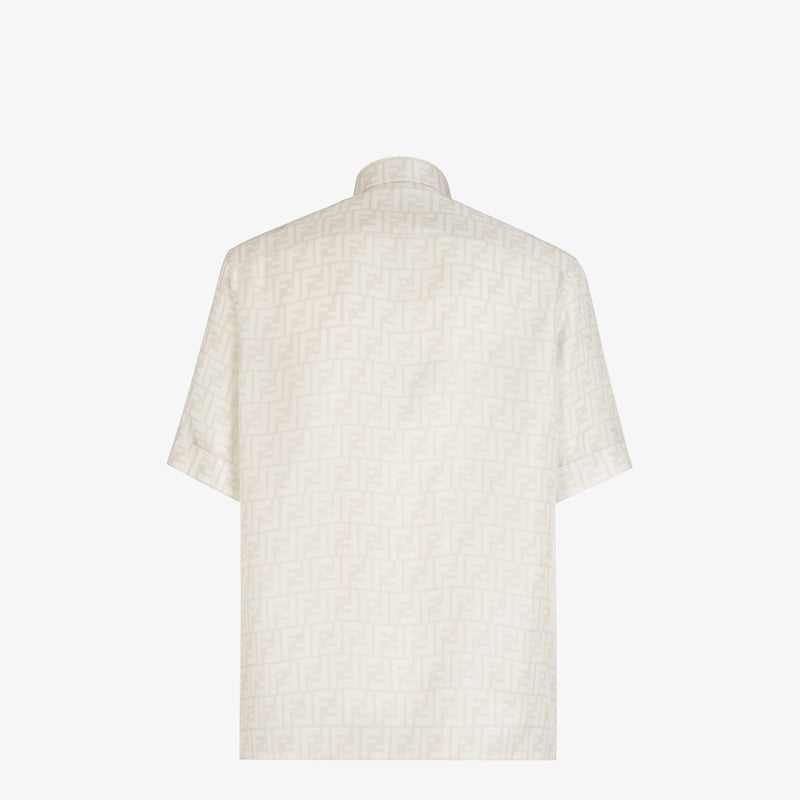 Fendi - Chemise en soie FF Blanc