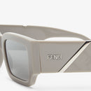 Fendi - Lunettes De Soleil Fendi Diagonal en acétate grège Gris