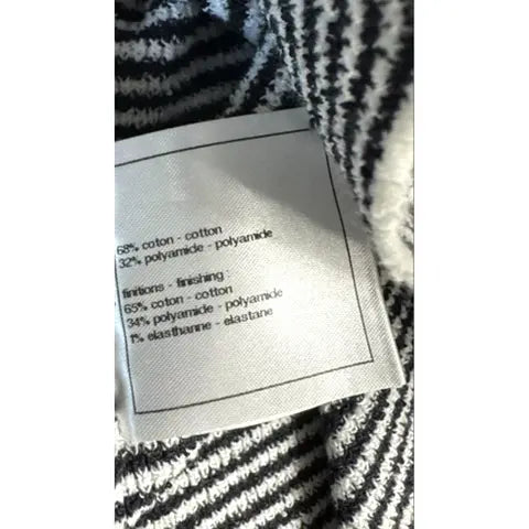 Chanel - Top à bretelles en coton rayure Blanc/Noir