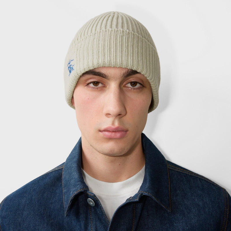 Burberry - Bonnet côtelé en cachemire Burberry