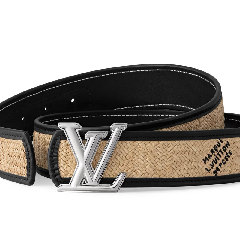 Louis Vuitton - Ceinture LV Dimension Raffia 40 mm réversible