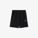 Burberry - Short en coton Knight Noir