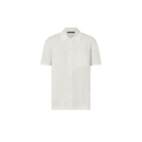 Louis Vuitton - Chemise manches courtes Monogram en pointelle de coton Blanc