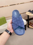 Gucci - Mules en Daim GG Bleu II