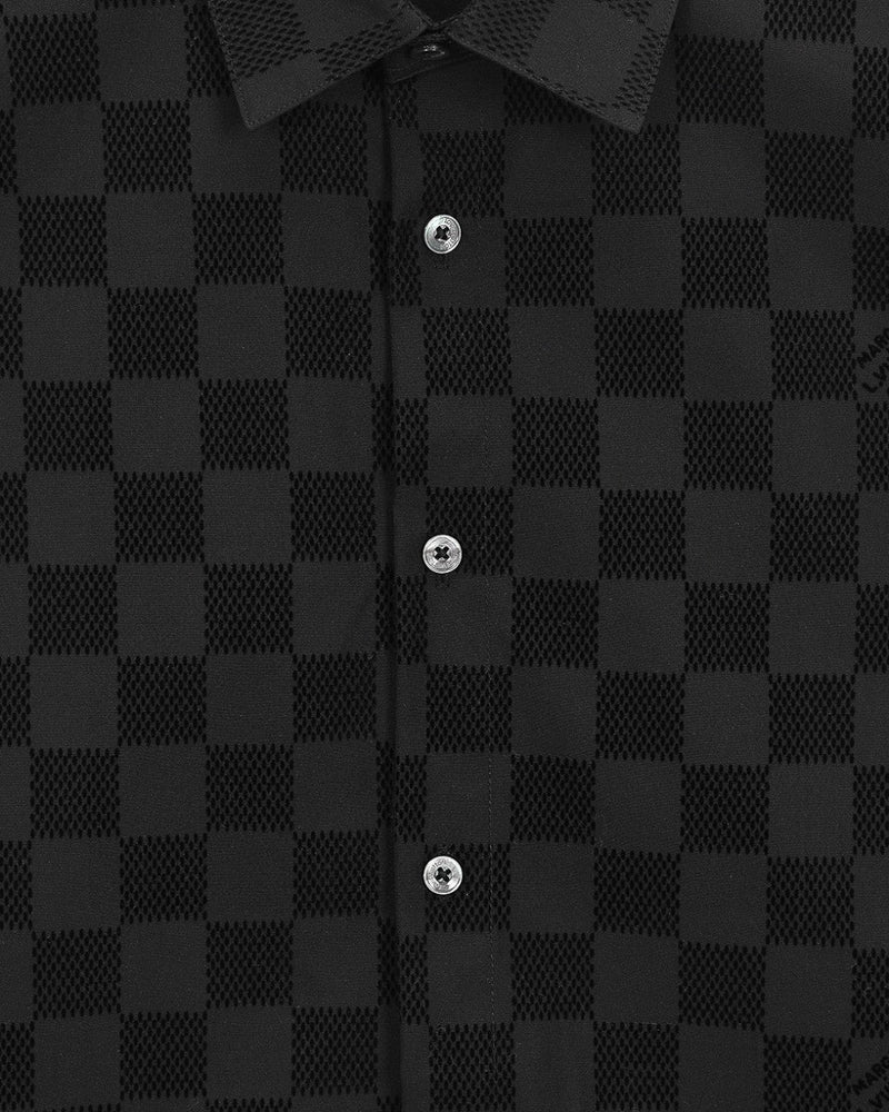 Louis Vuitton - Chemise manches longues motif damier LV Noir