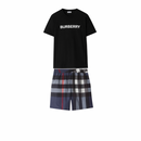 Burberry - Ensemble SHORT + T-SHIRT Noir/Bleu Carbone