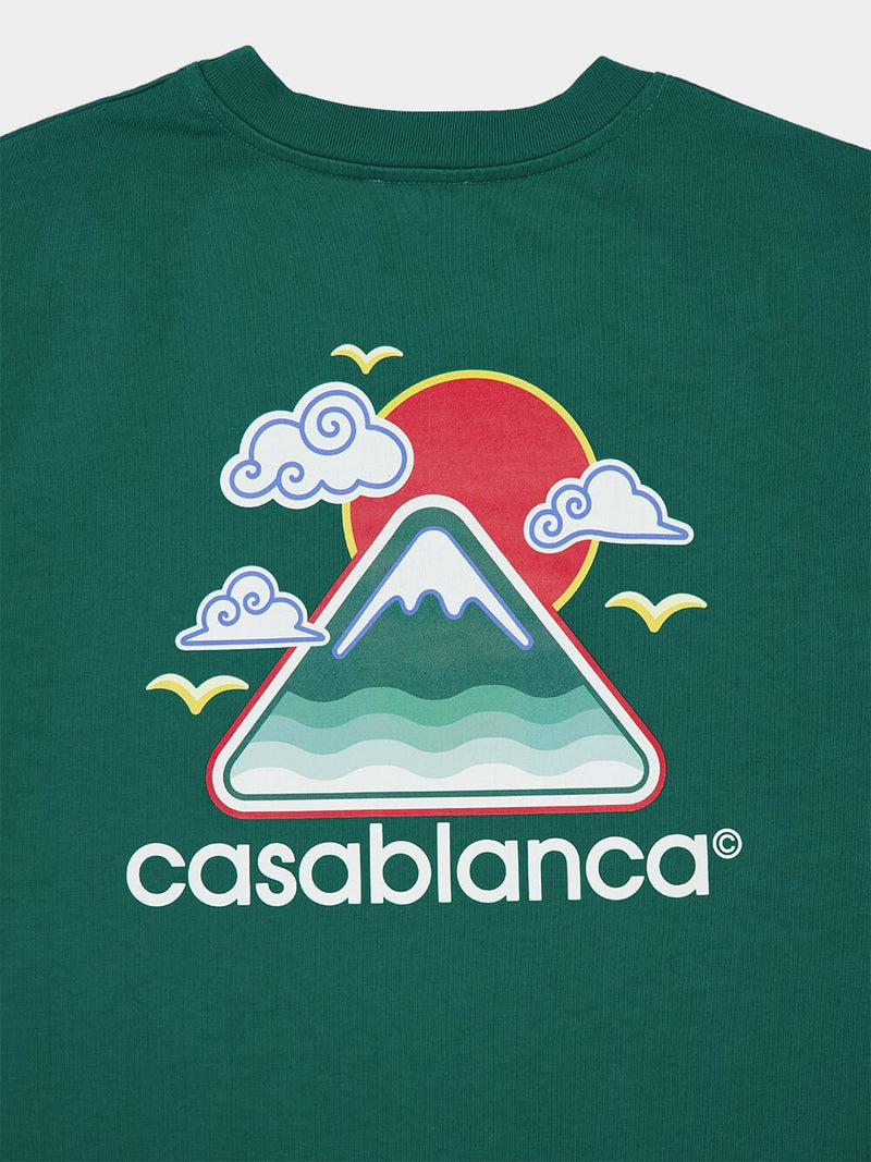 Casablanca - T-shirt Logo Montagne Vert