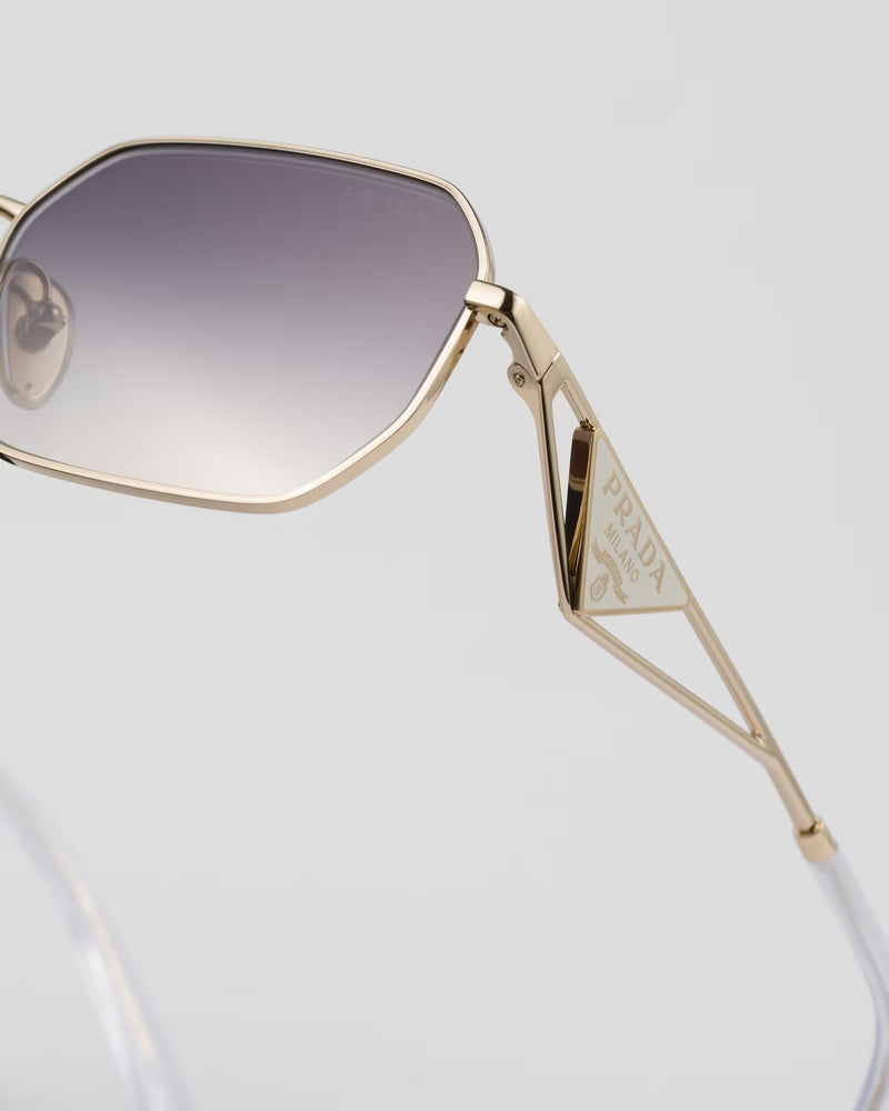 Prada - Lunettes De Soleil avec logo triangulaire Verres Iris Dégradés