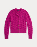 Ralph Lauren - Cardigan torsadé en laine et cachemire Bleu nuit hivernal