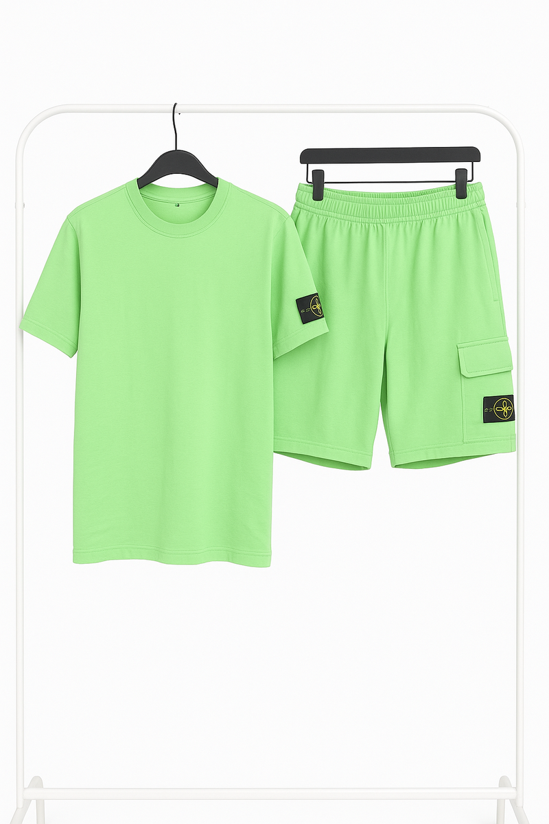 Stone Island - Ensemble T-SHIRT + SHORT Vert