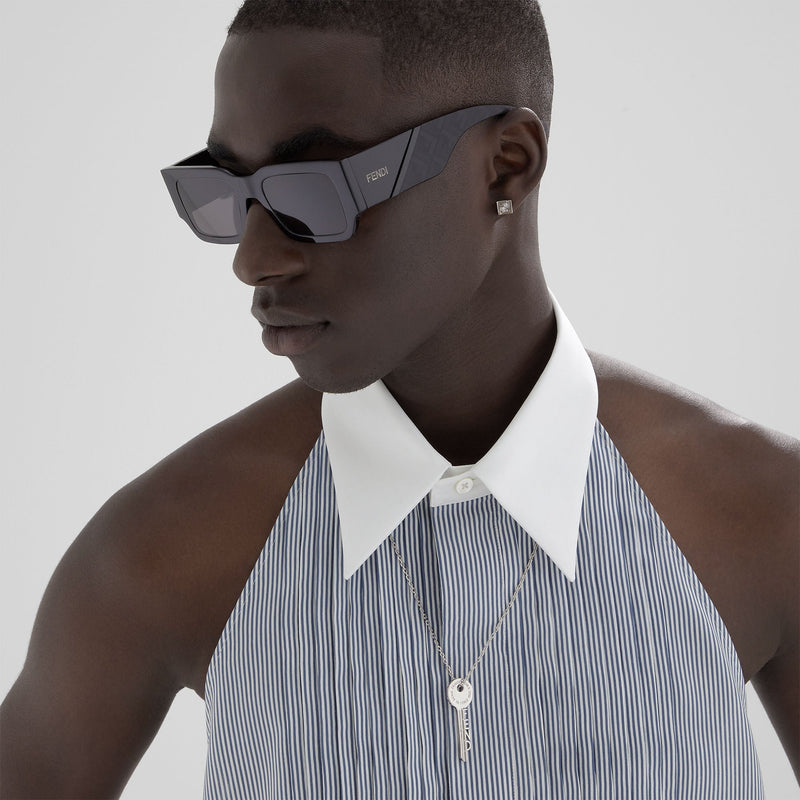 Fendi - Lunettes De Soleil Fendi Diagonal en acétate Noir