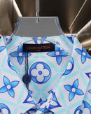 Louis Vuitton - Chemise manches longues motif intégral LV coloré Nuance de Bleu