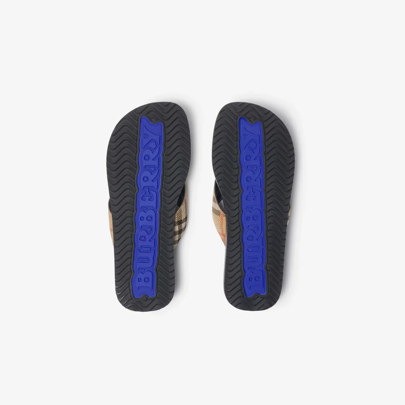 Burberry - Sandales Pavillon Check Sable