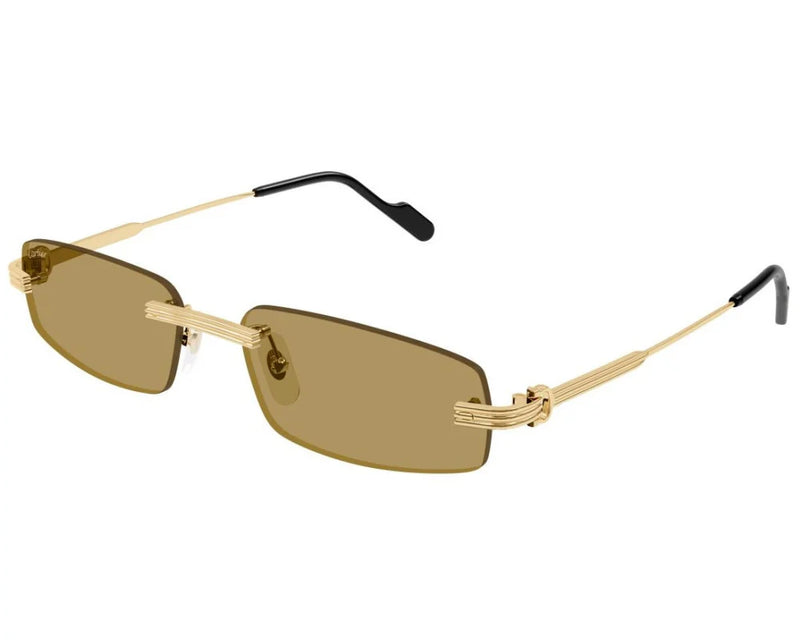 Cartier - Lunettes solaires Cartier Première Monture Or Verres Jaune