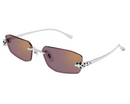 Cartier - Lunettes solaires Panthère Monture Argent Verres Violet
