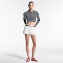 Louis Vuitton - Short en denim Monogram Fil Coupé Blanc