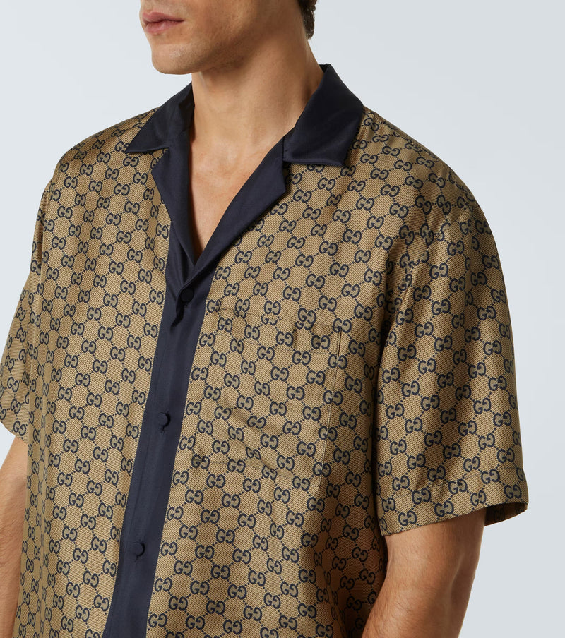 GUCCI - Chemise GG imprimée en soie
