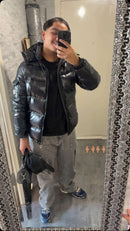 Moncler - Doudoune courte à capuche Moncler Maya Noir Mixte