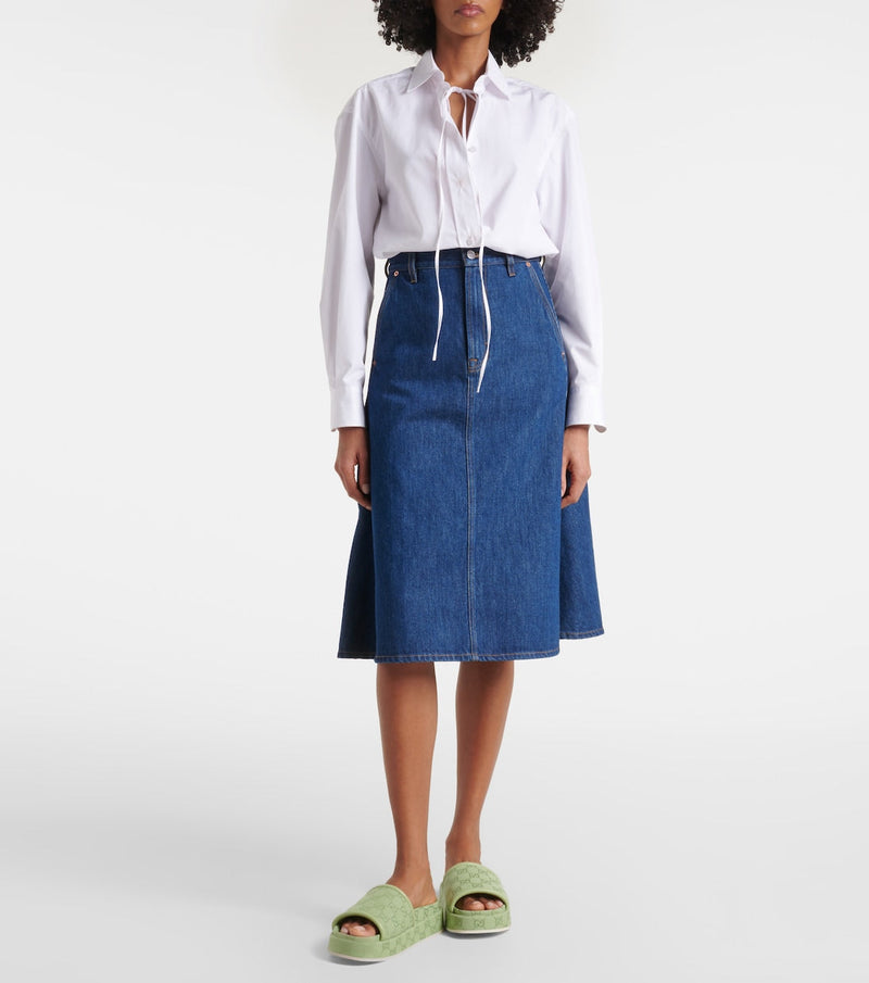 Gucci - Mules à plateforme en toile GG Vert