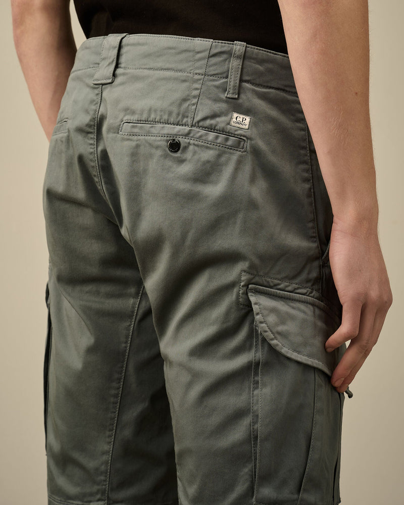 C.P Company - Short Cargo stretch sateen Stormy Weather Bleu