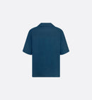 Dior - Chemise à manches courtes Dior Oblique Jacquard de soie et coton Bleu Marine