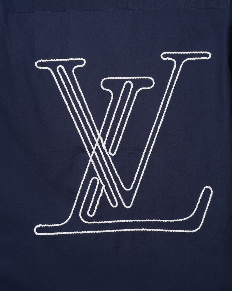 Louis Vuitton - Chemise manches longues Brodé LV Bleu