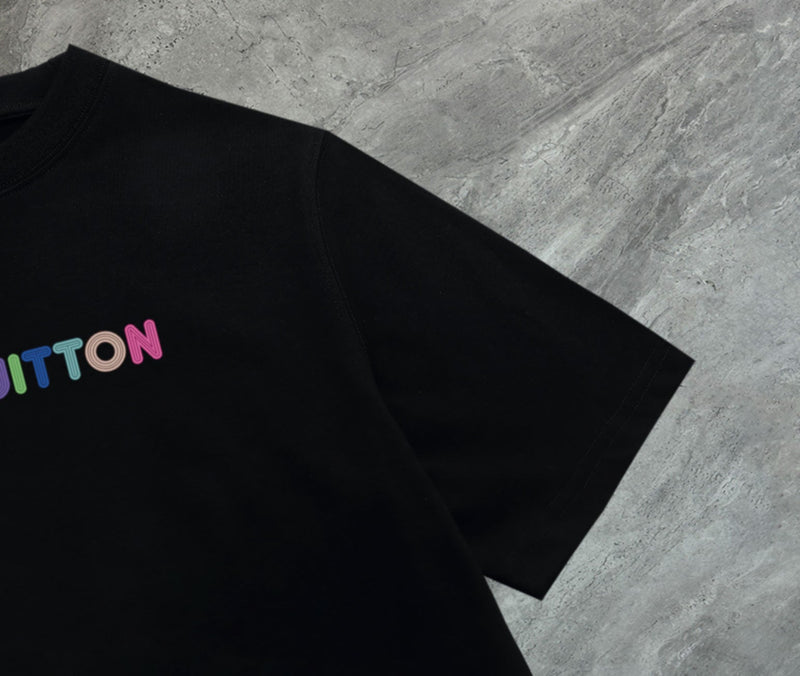 Louis Vuitton - T-shirt manches courtes lettres Multicolores Noir
