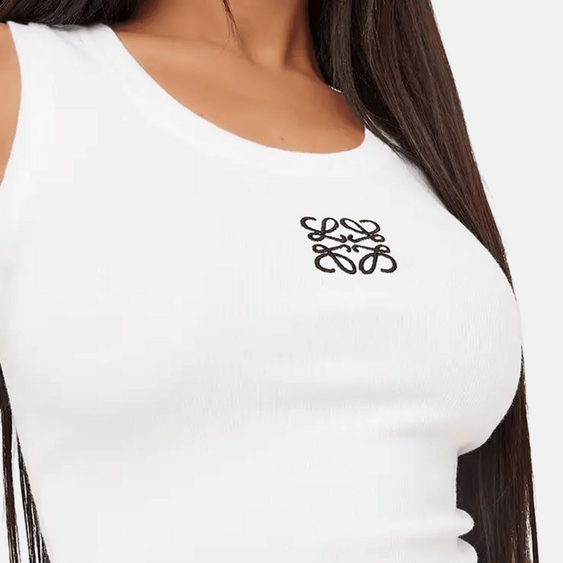 LOEWE - Débardeur Anagram en coton Blanc