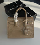 Yves Saint Laurent - Sac De Jour en cuir embossé crocodile Nano Beige
