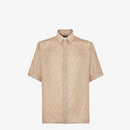 Fendi - Chemise en soie FF Beige