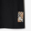 Burberry - T-shirt en coton avec étiquette Noir