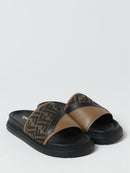 Fendi - Claquettes Monogram FF Marron