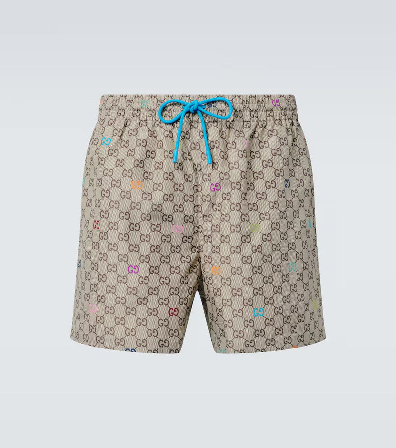 GUCCI - Short de bain GG imprimé en multicolore
