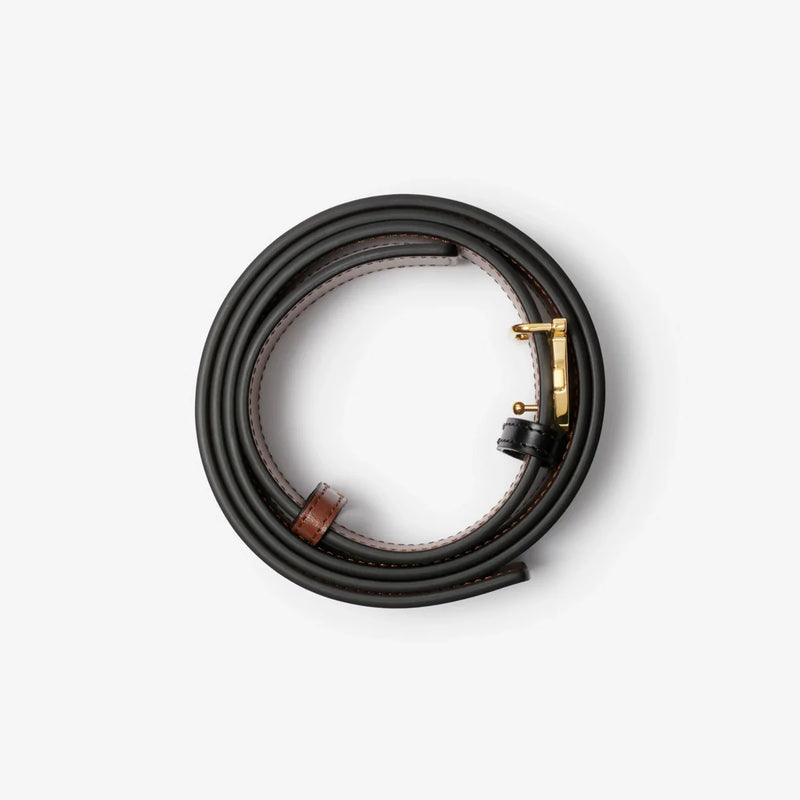 Burberry - Ceinture TB réversible en cuir Noir/Hâle/Doré