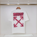 OFF-WHITE - T-shirt avec logo et design graphique rose au dos Blanc
