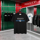 Gucci - T-shirt Gucci avec logo en bleu et motif - Noir