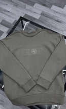 Dior x Stone Island - Pull en coton monogramme Dior x Stone Island Gris