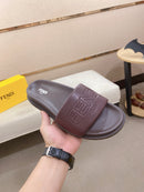 Fendi - Claquettes Fendi Roma Classique Bordeaux