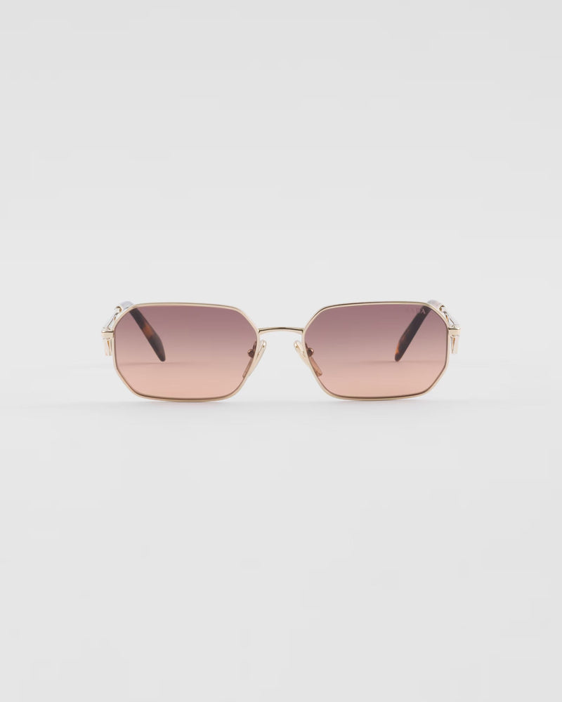 Prada - Lunettes De Soleil avec logo triangulaire Verres Caramel Dégradés