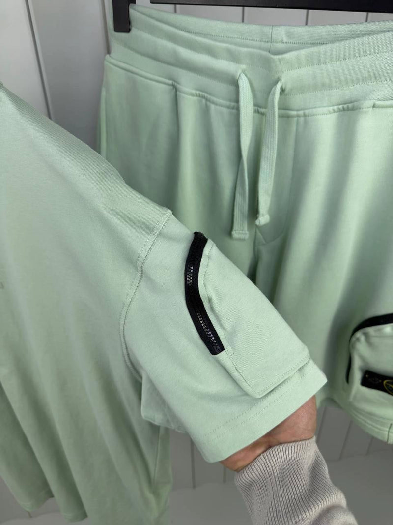 Stone Island - Ensemble T-SHIRT + SHORT Vert