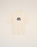 Ami - T-shirt Patch Ami De Cœur en jersey de coton Beige