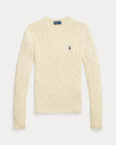Ralph Lauren - Pull torsadé à col rond en coton Cream