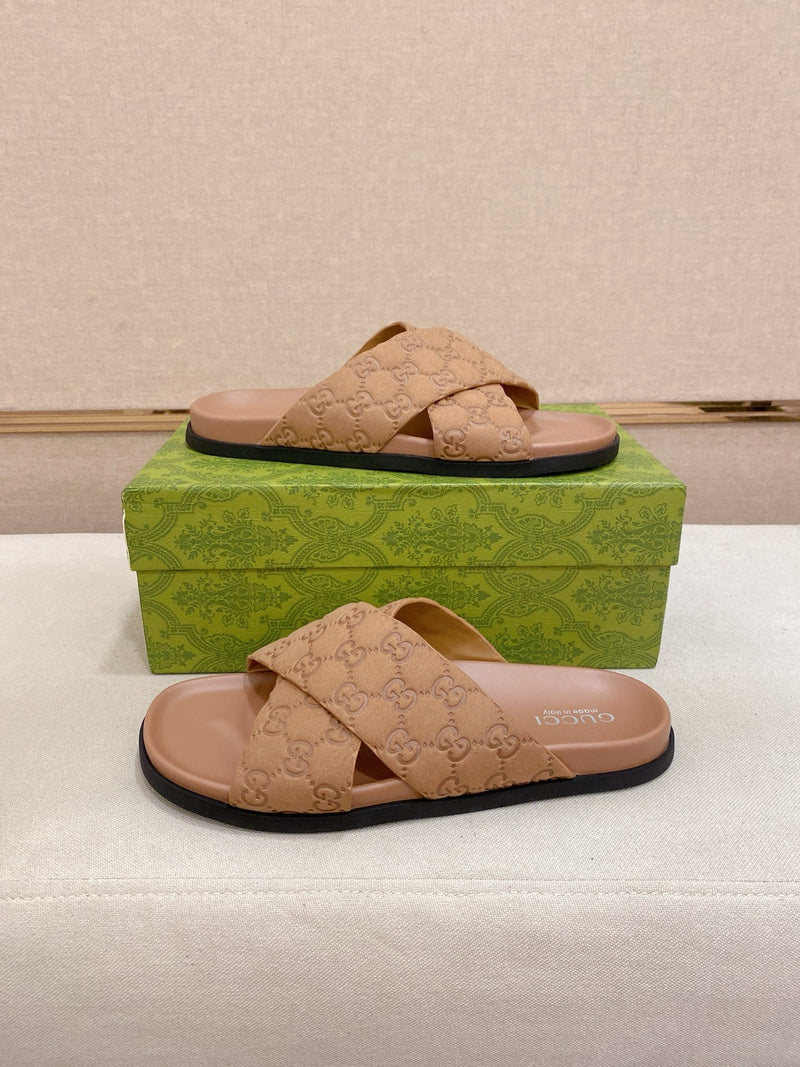 Gucci - Mules en Daim GG Beige II