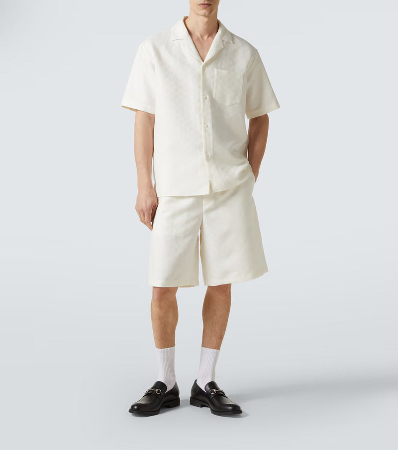 GUCCI - Chemise en lin melangé Blanc