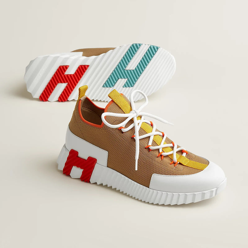 Hermès - Sneakers slip-on Lift Multicolore Beige Lin