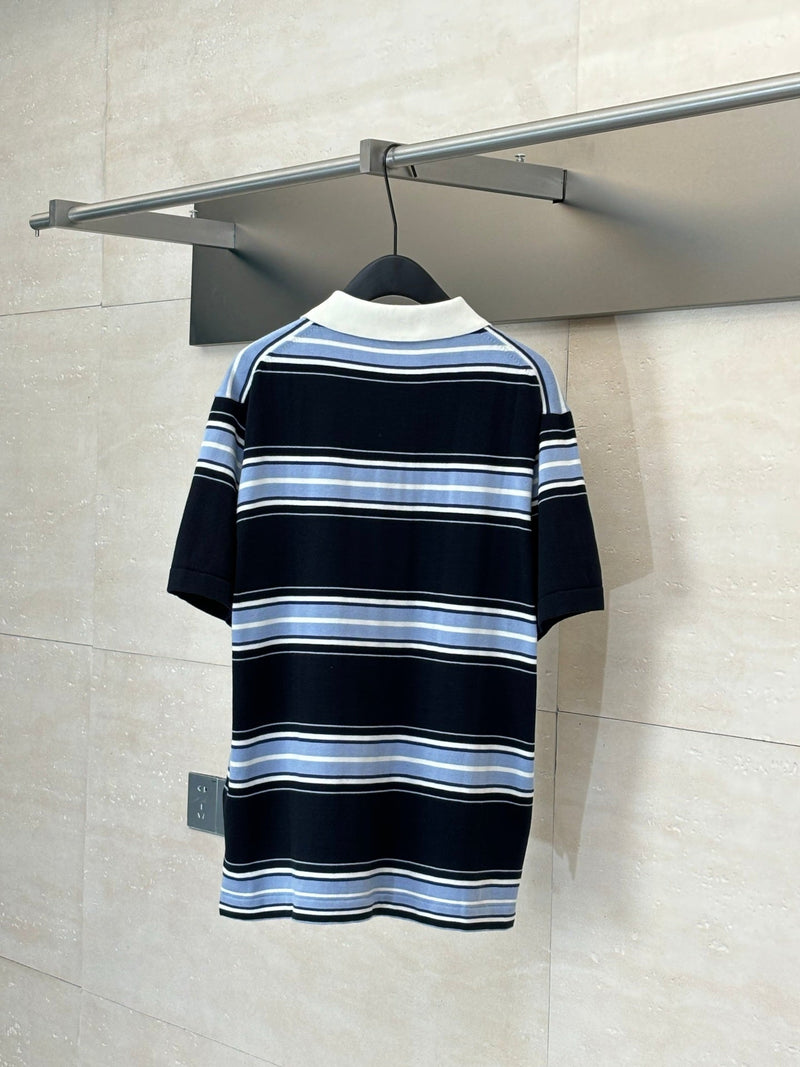 Dior - Polo Dior Rayures Blanc/Bleu