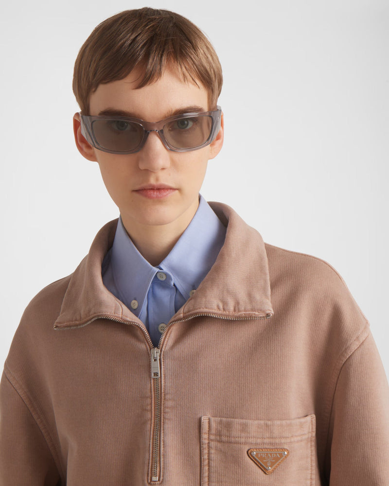 Prada - Lunettes De Soleil Prada Symbole Verres Gris Clair Transparent