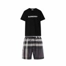 Burberry - Ensemble SHORT + T-SHIRT Noir/Gris