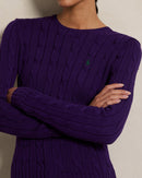 Ralph Lauren - Pull torsadé à col rond en coton Branford Purple
