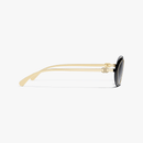 Chanel - Lunettes de soleil ovales Noir & Or